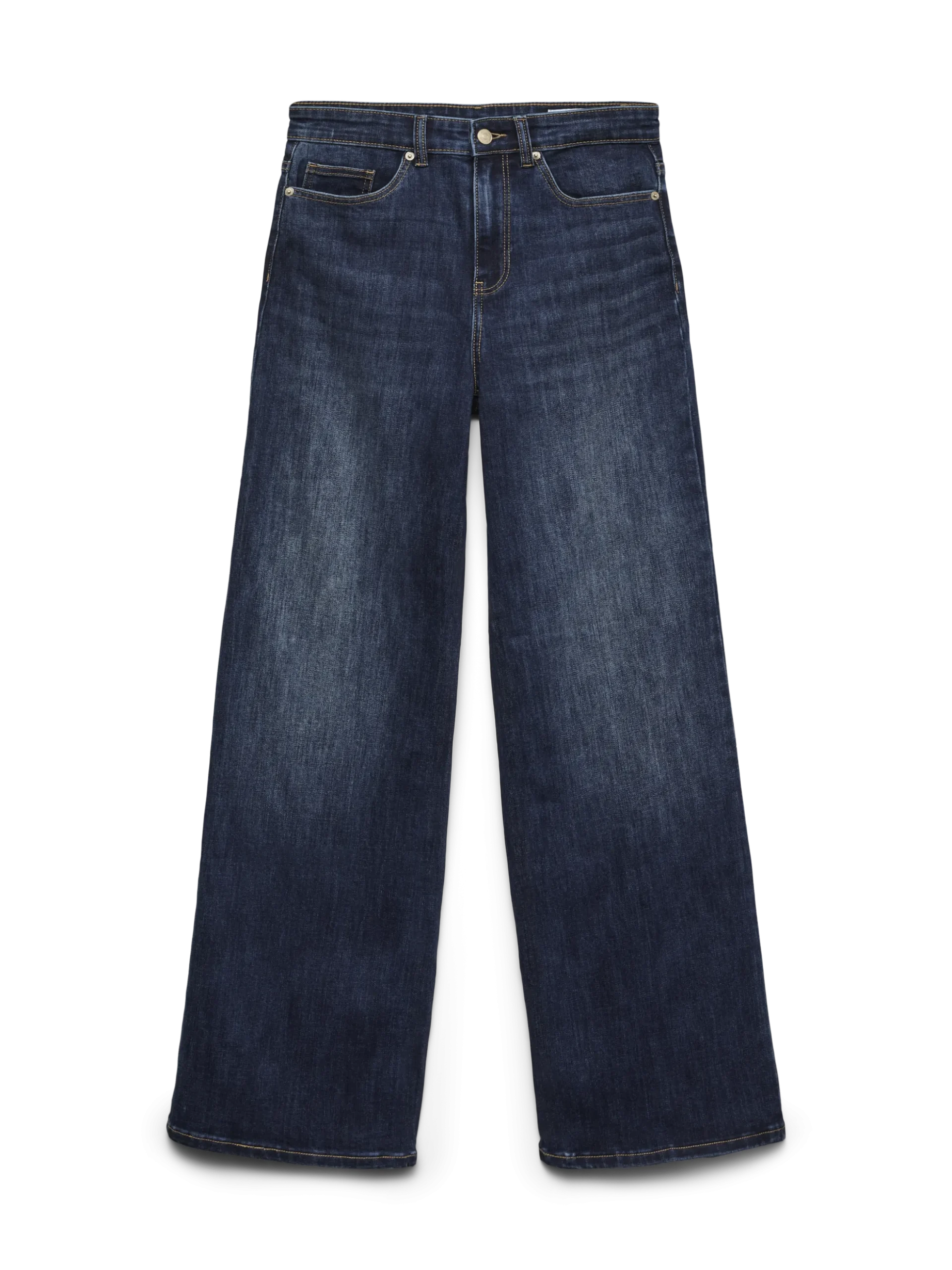 VMOLIVIA Hohe Taille Weiter Beinschnitt Jeans