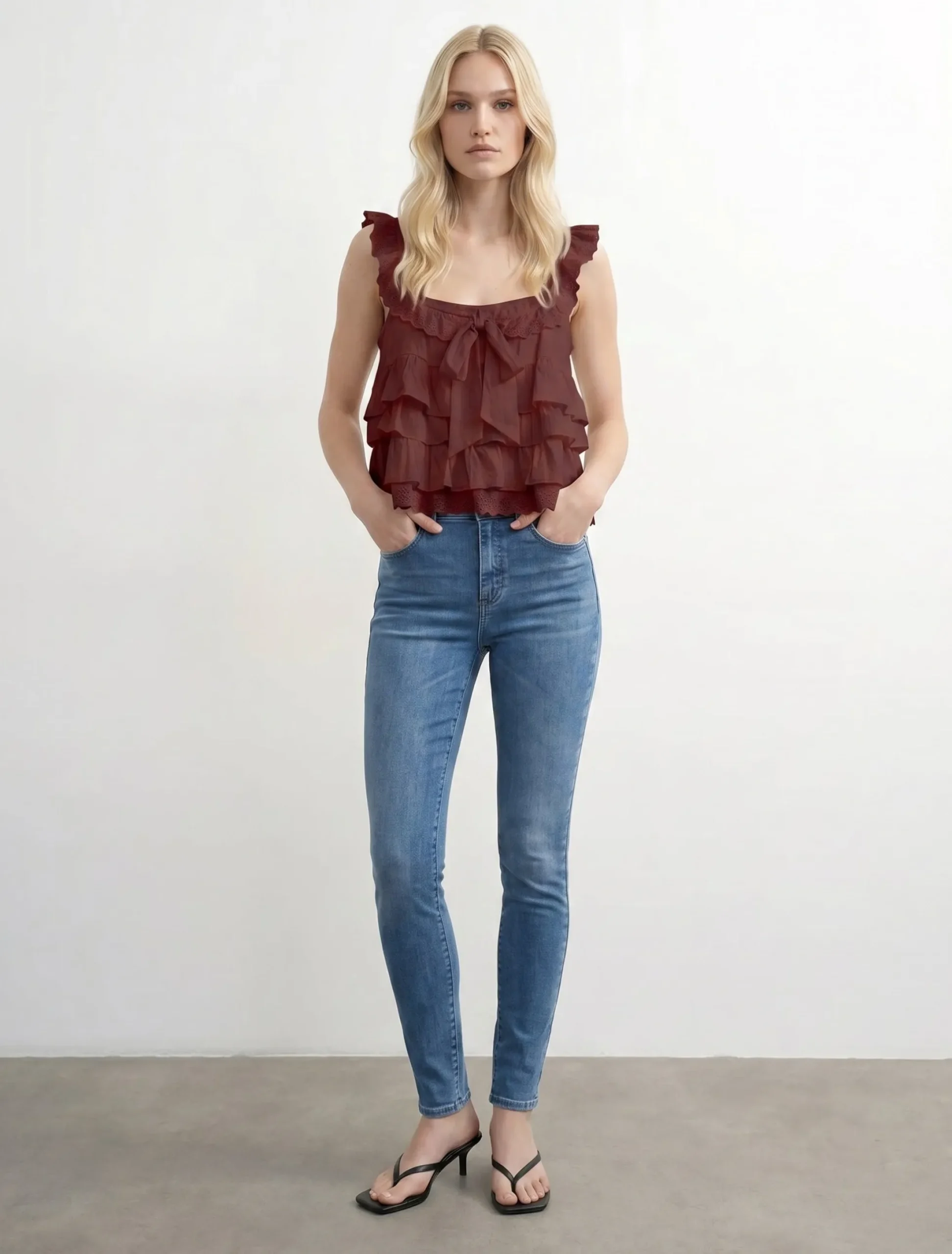 VMPOLLY Mid Rise Skinny Fit Jeans