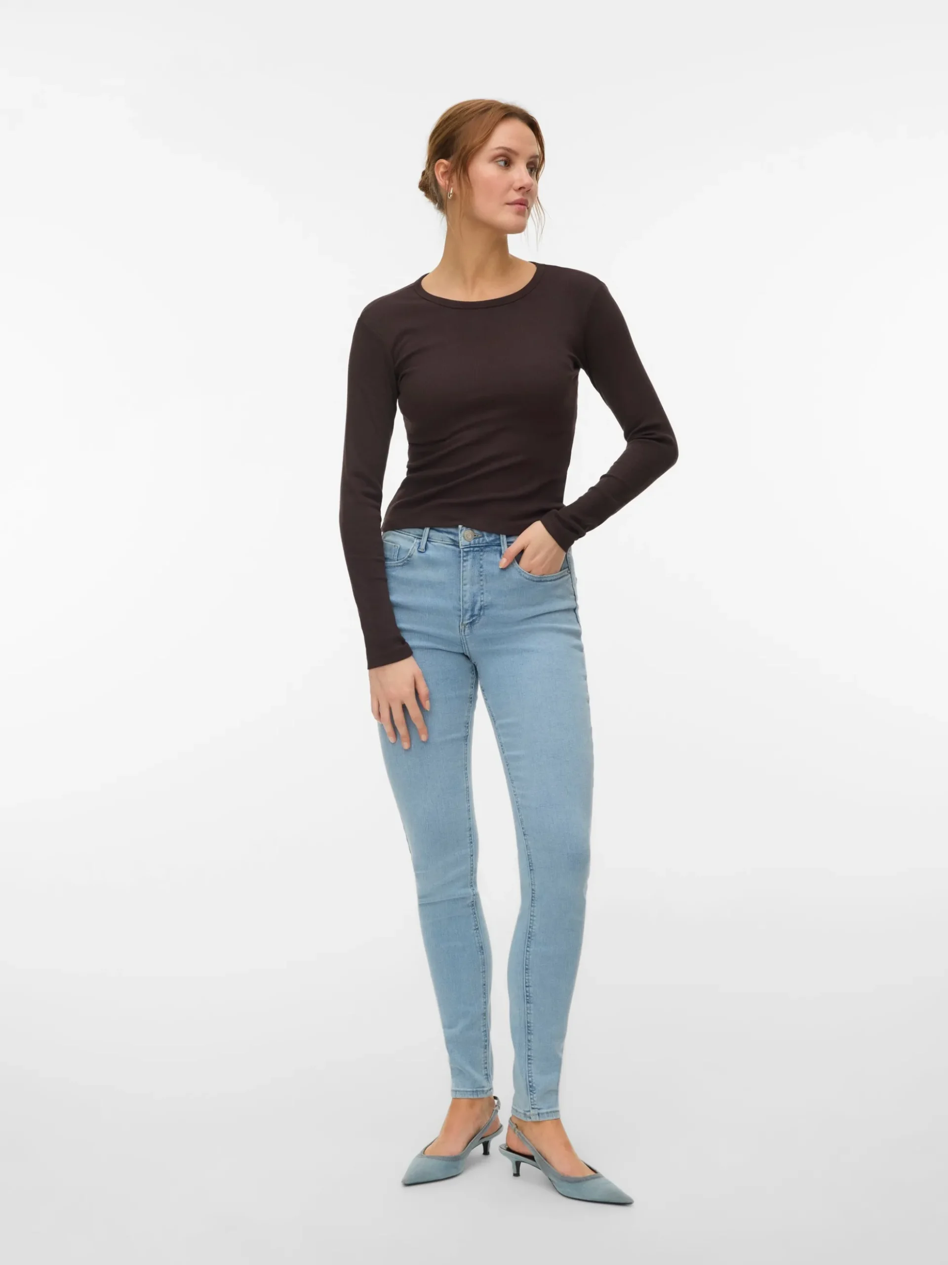 VMPOLLY Mid Rise Skinny Fit Jeans