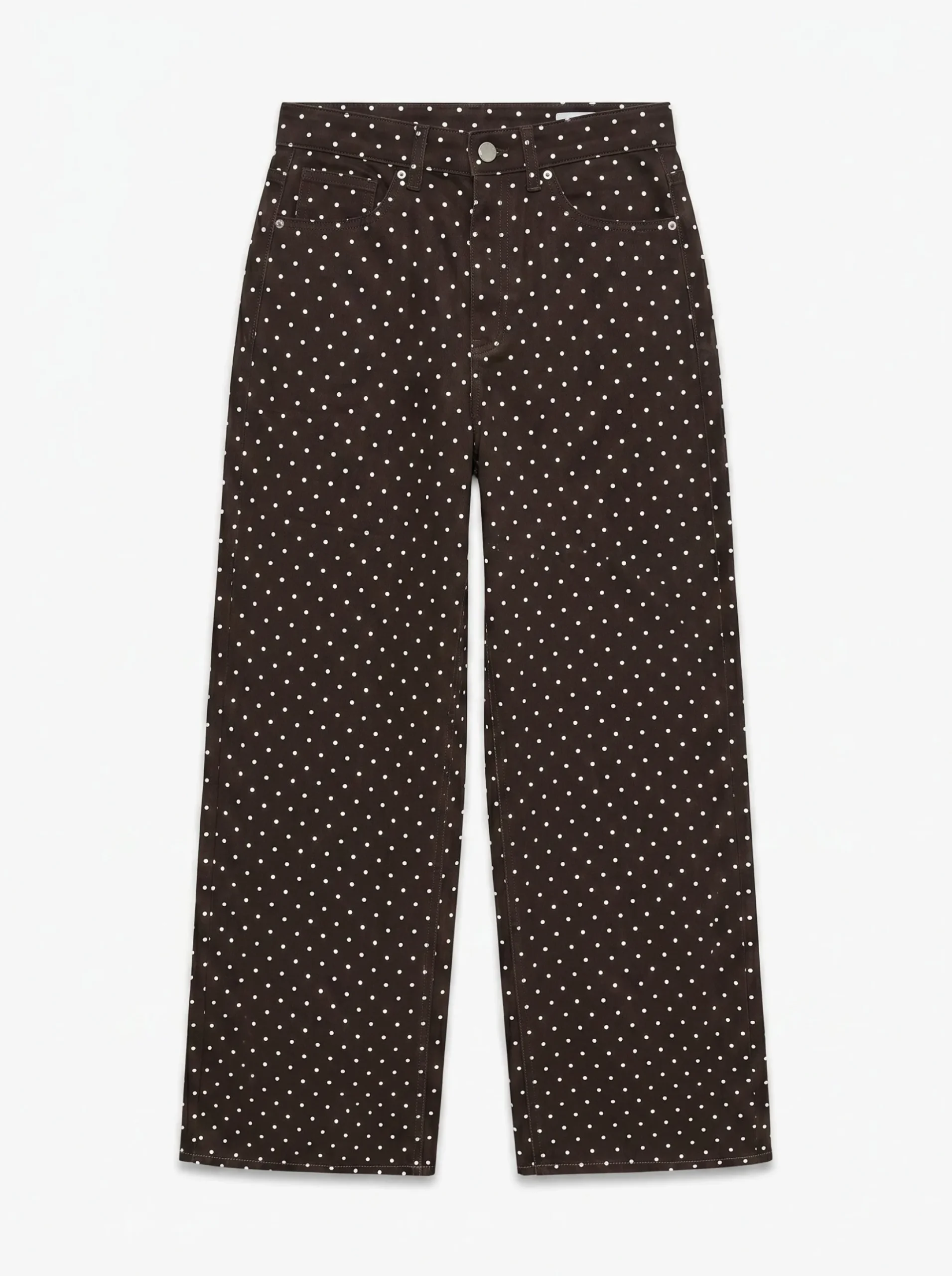 VMRAE Hohe Taille Weiter Beinschnitt Jeans