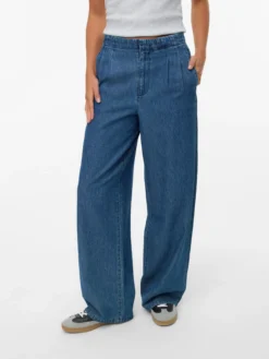 VMRAE Hohe Taille Weiter Beinschnitt Jeans