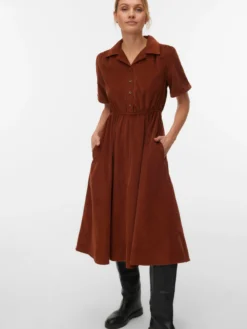 VMRAY Cord-Midikleid