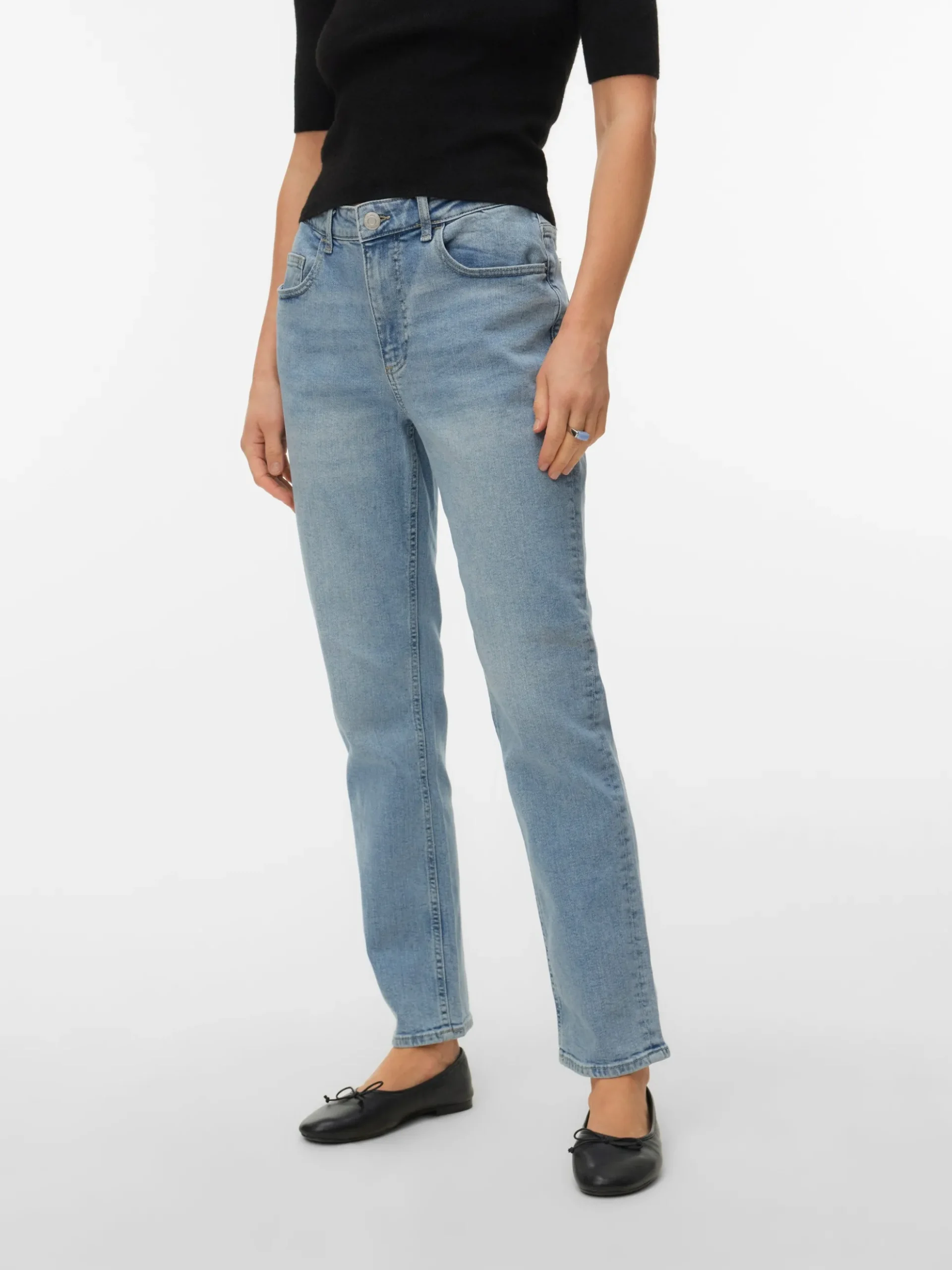 VMROSIE Mid Rise Slim Fit Jeans