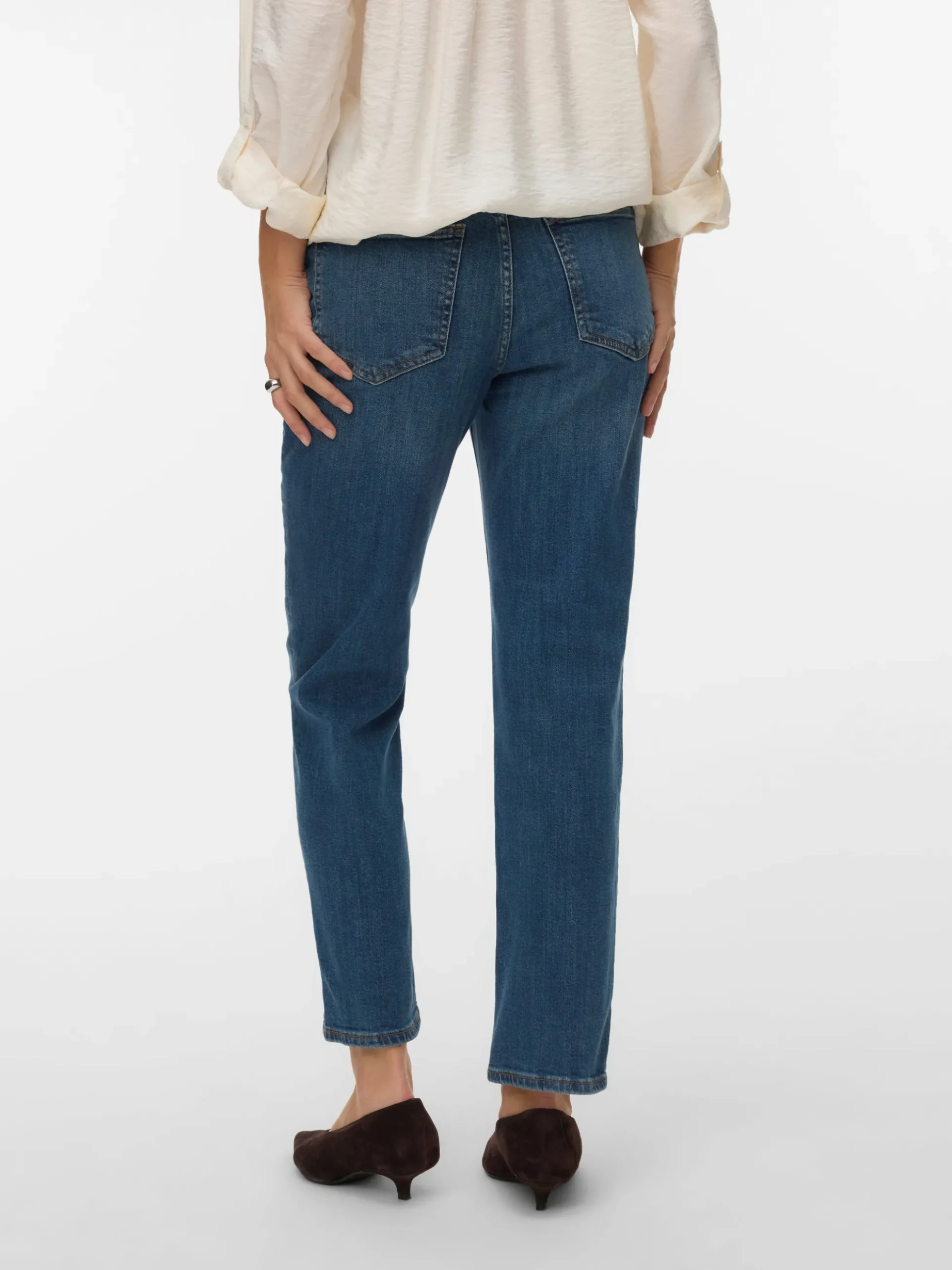 VMROSIE Mid Rise Slim Fit Jeans