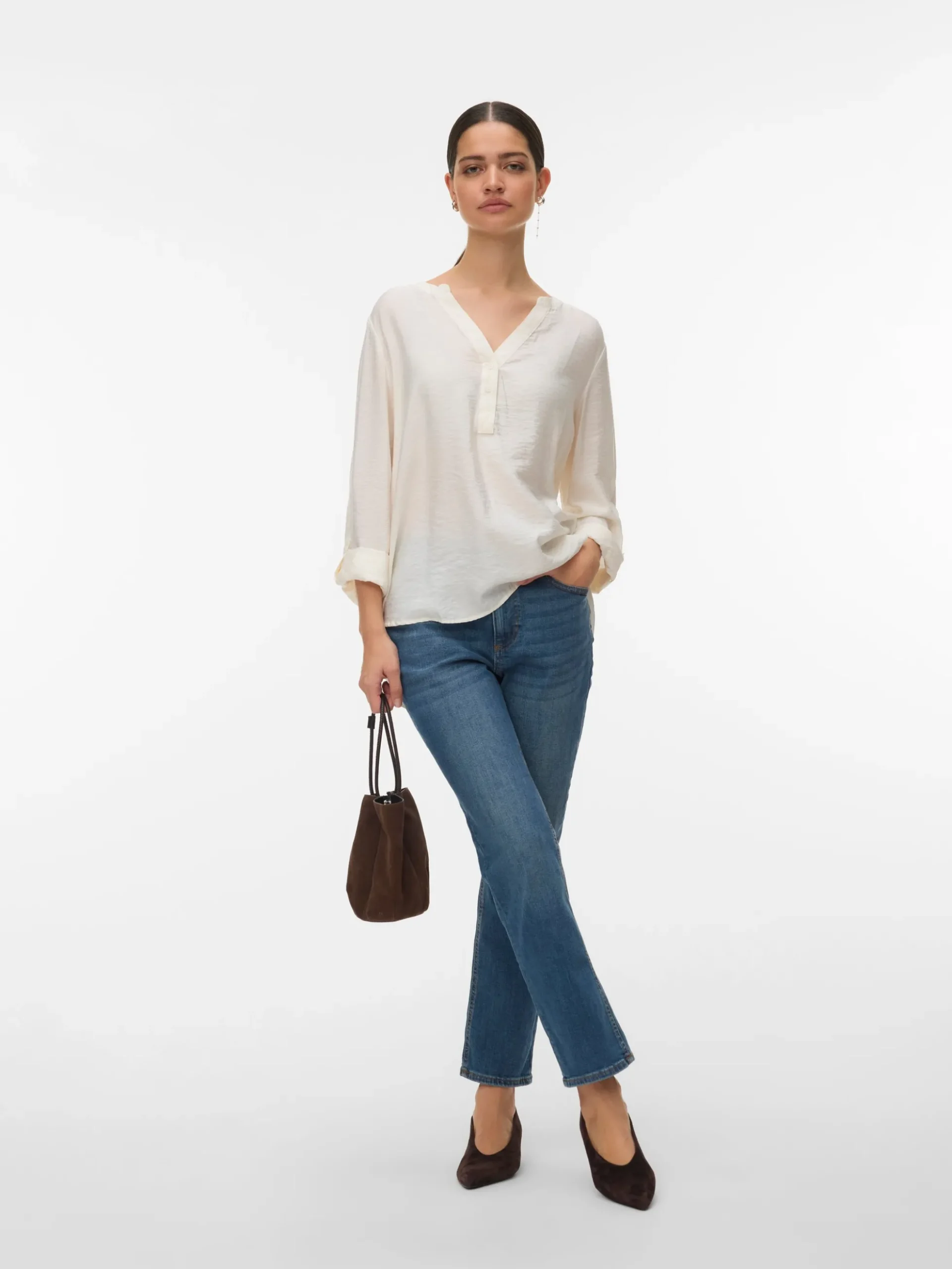 VMROSIE Mid Rise Slim Fit Jeans