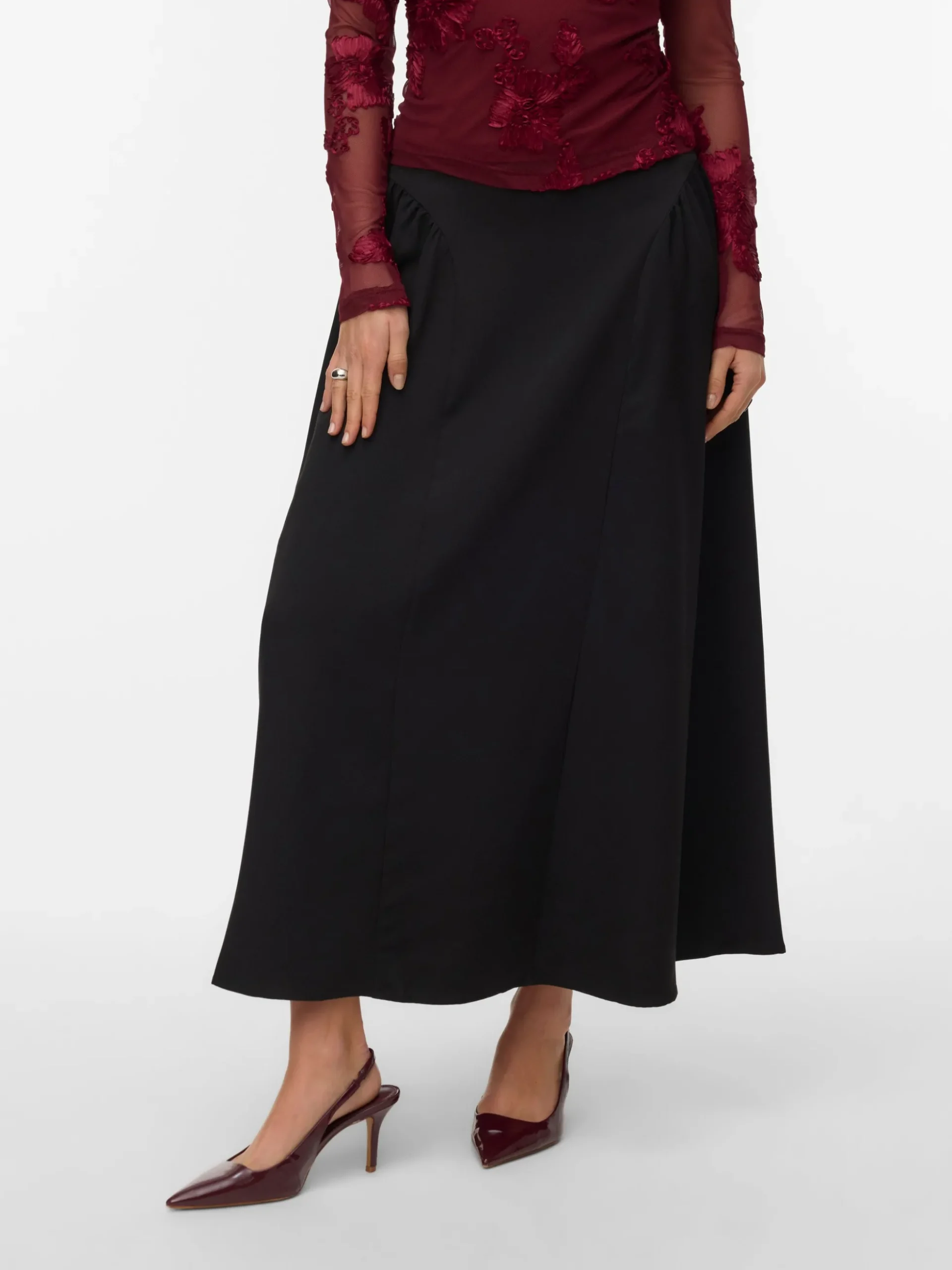 VMSALLY Hohe Taille Langer Rock