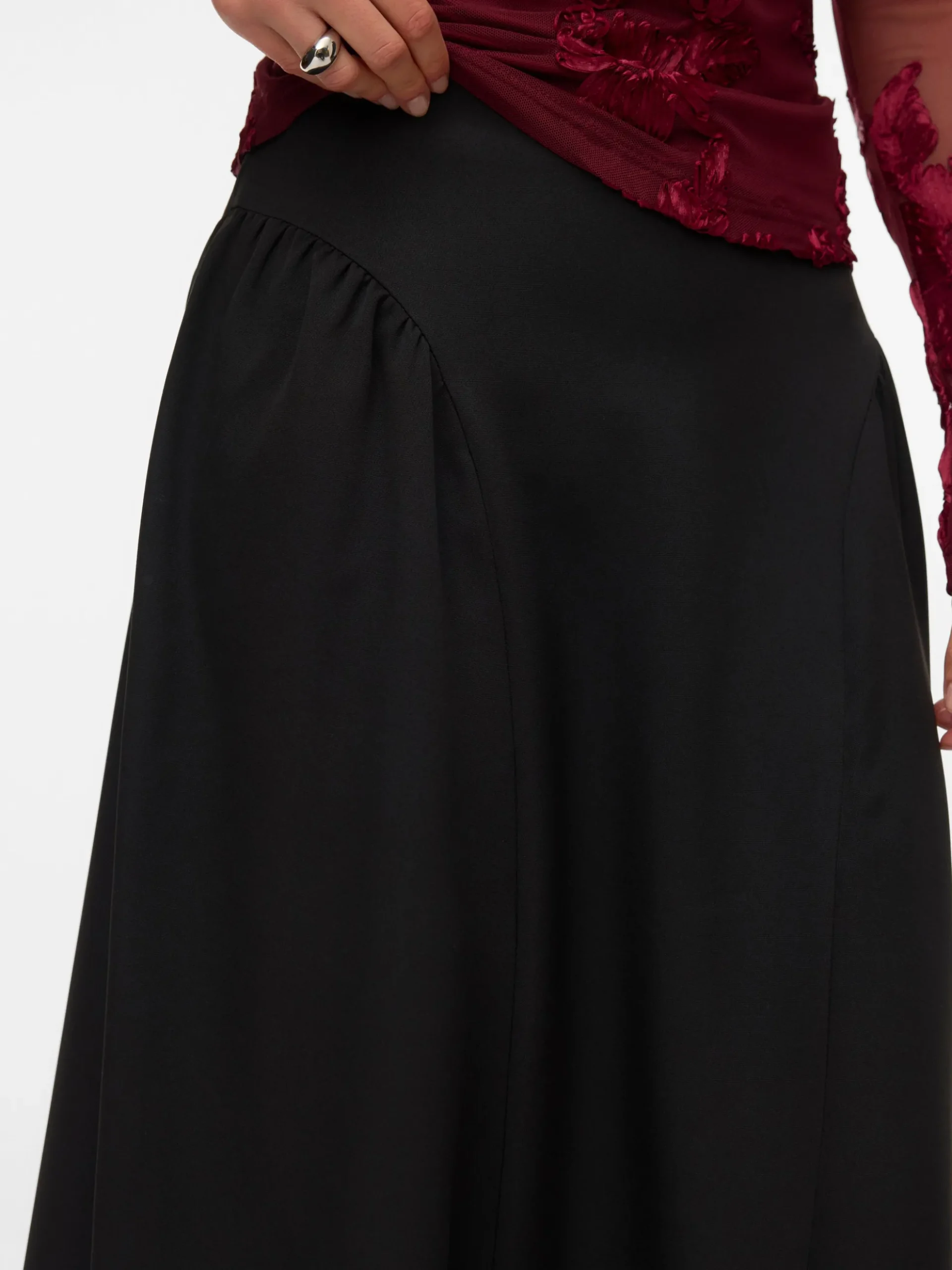 VMSALLY Hohe Taille Langer Rock