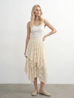 VMSALLY Hohe Taille Langer Rock
