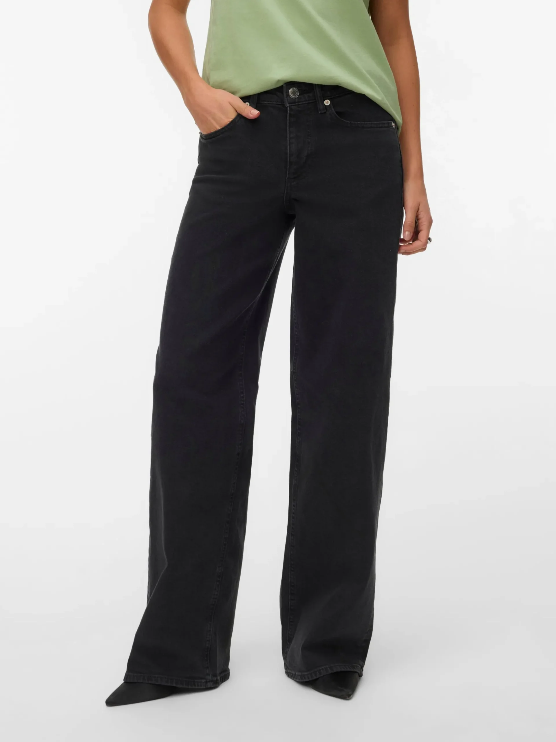 VMSANDIE-STRETCH Mid Rise Weiter Beinschnitt Jeans