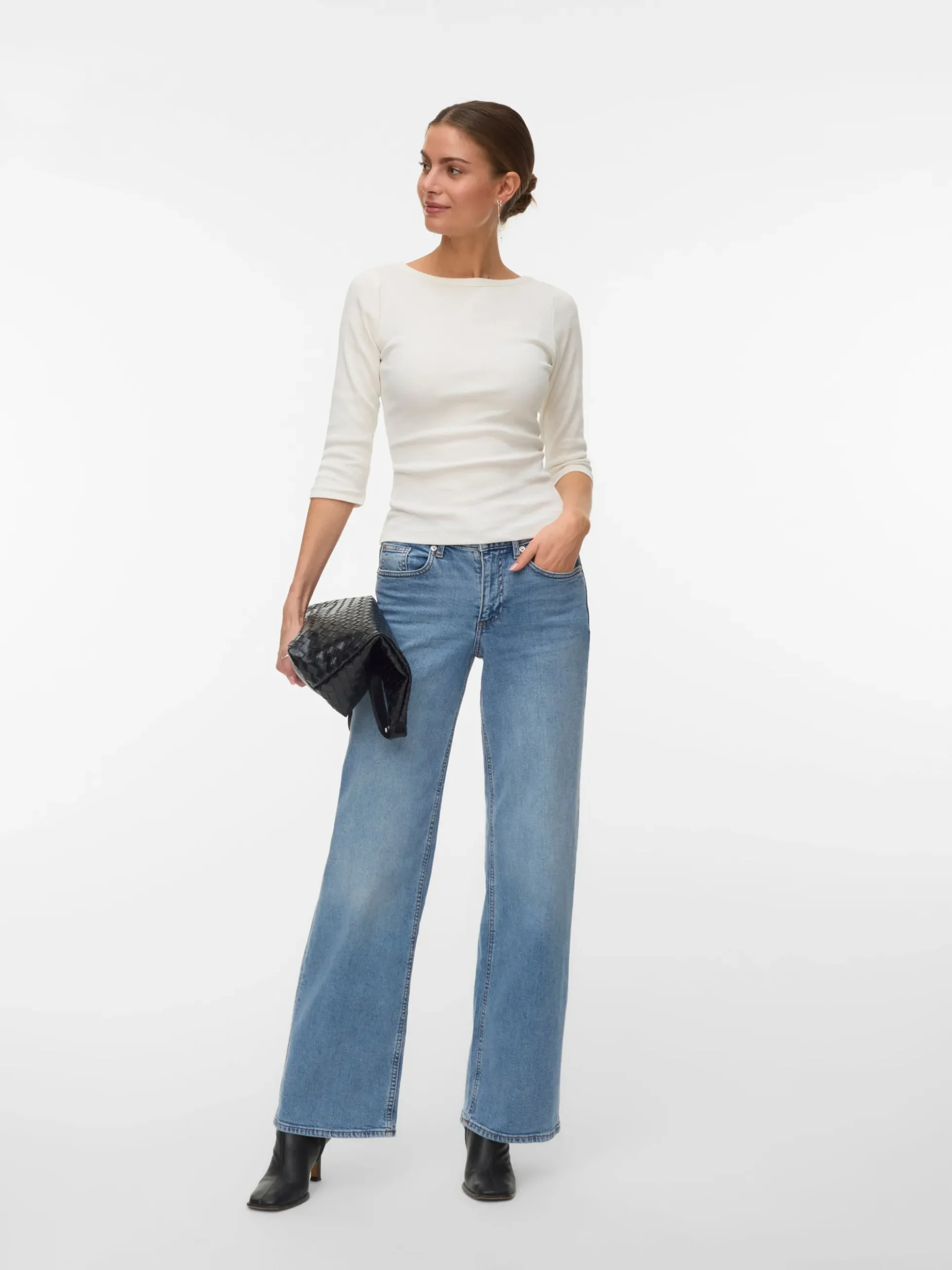 VMSANDIE-STRETCH Mid Rise Weiter Beinschnitt Jeans