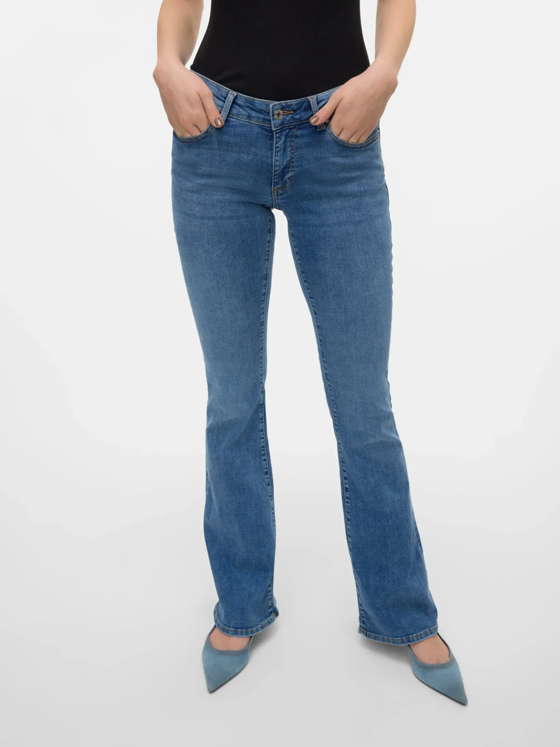 VMSIGI Niedrige Taille Ausgestellt Jeans
