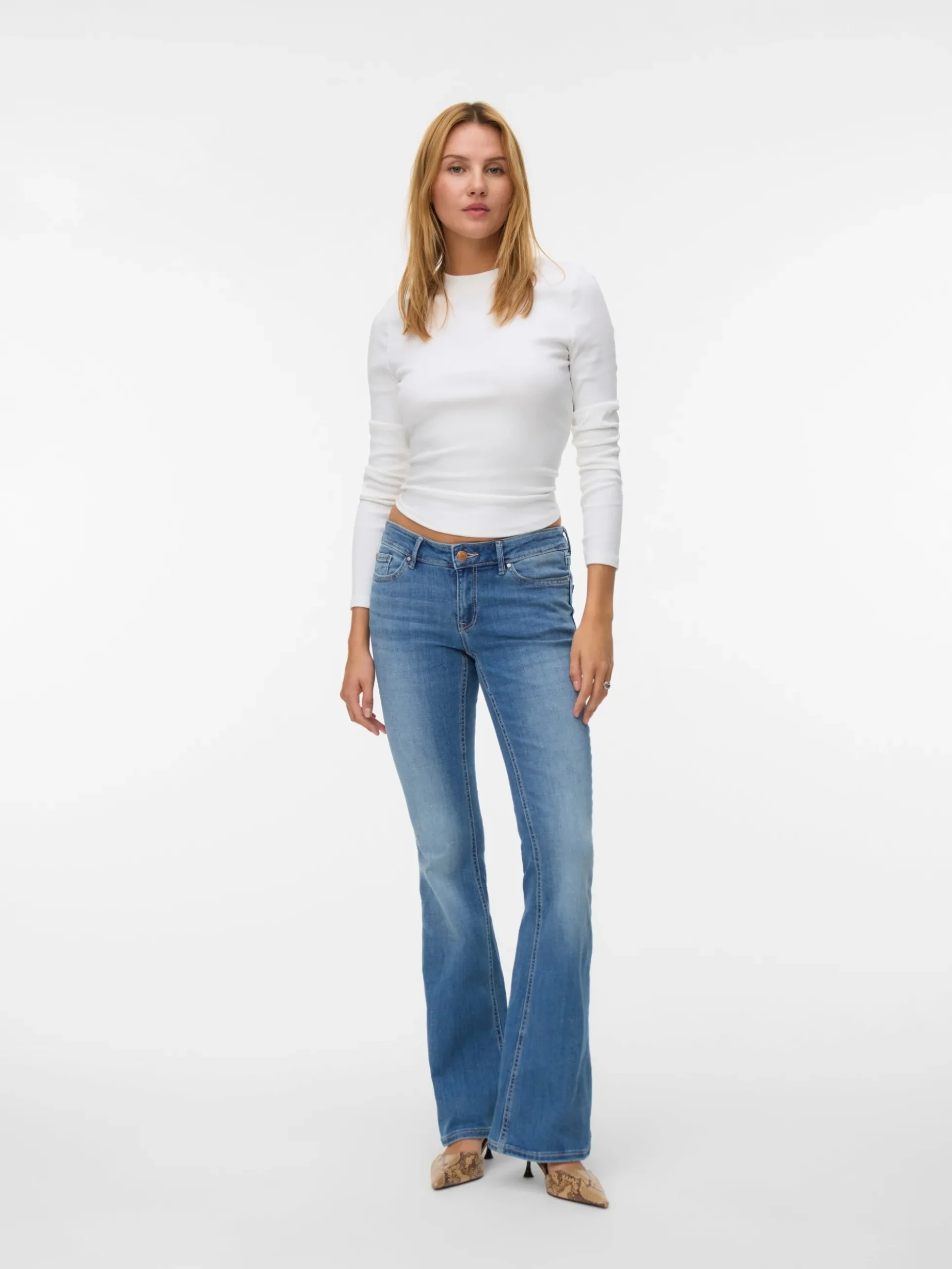 VMSIGI Niedrige Taille Ausgestellt Jeans