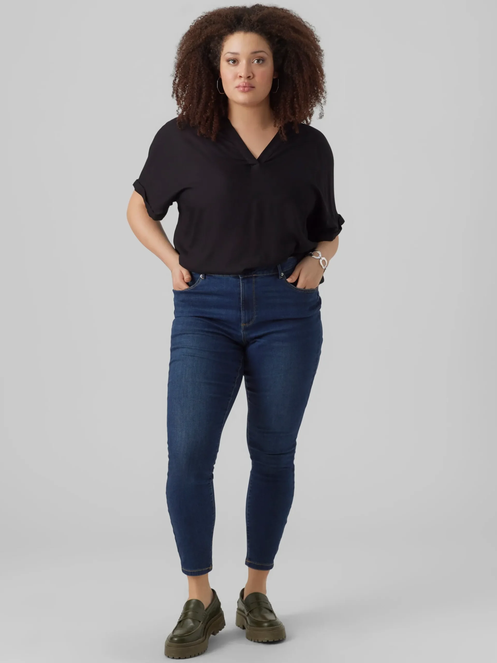 VMSOPHIA Hohe Taille Skinny Fit Jeans