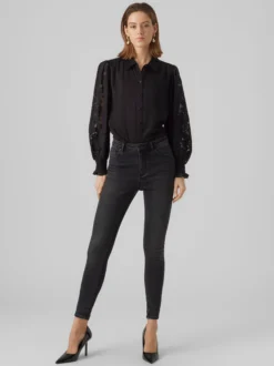 VMSOPHIA Hohe Taille Slim Fit Jeans