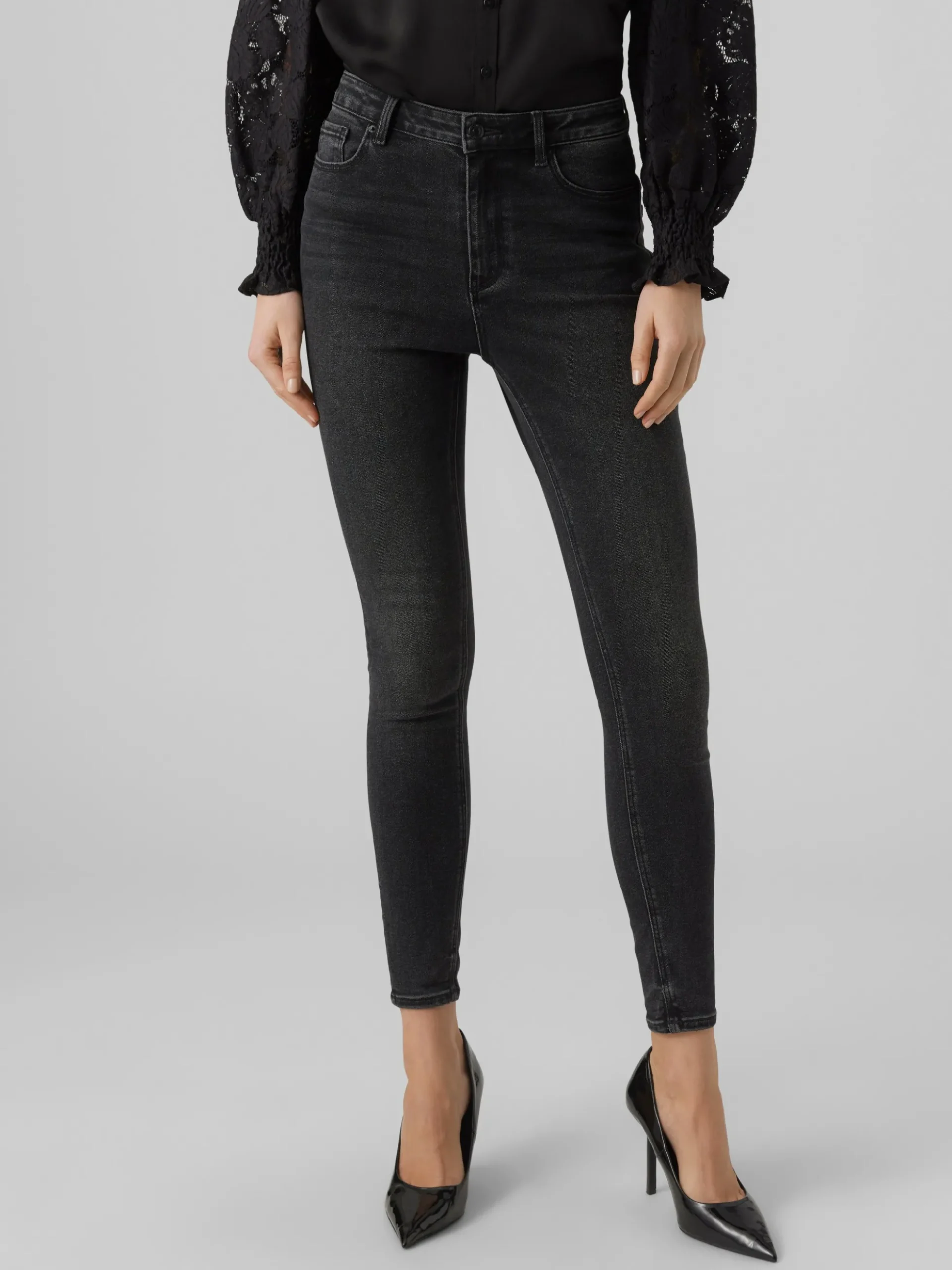 VMSOPHIA Hohe Taille Slim Fit Jeans