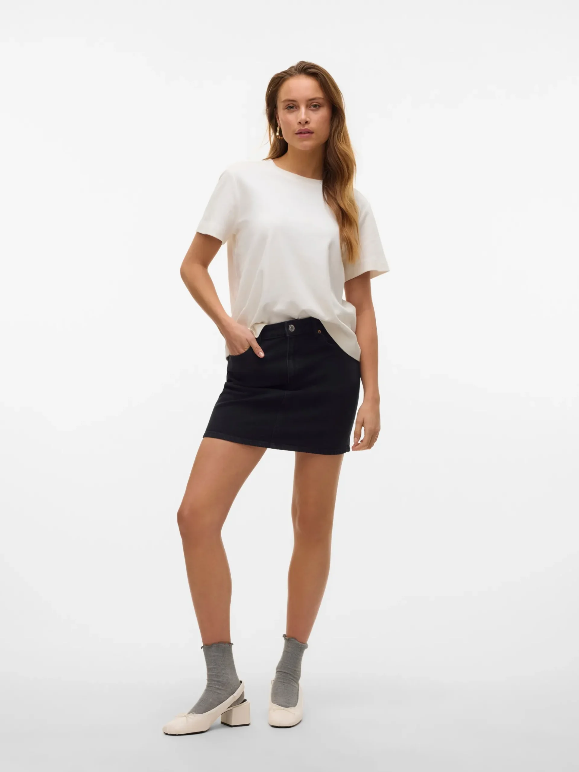 VMTESSA Hohe Taille Kurzer Rock