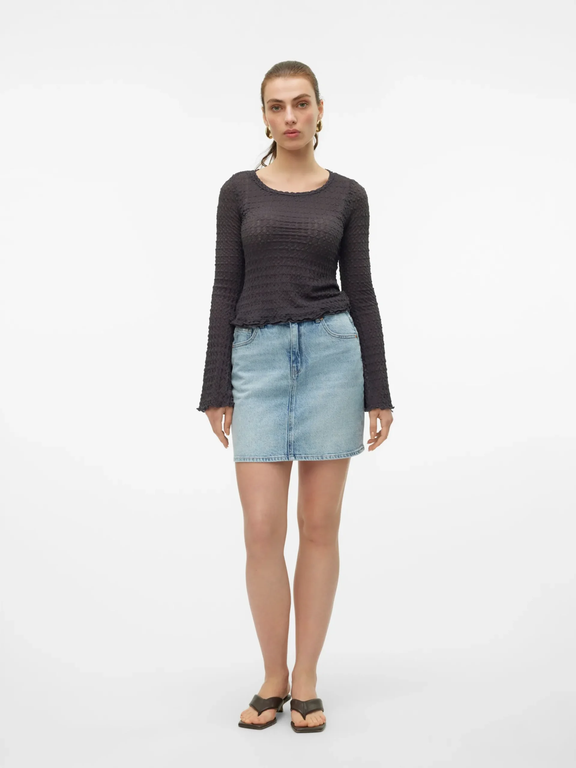 VMTESSA Hohe Taille Kurzer Rock