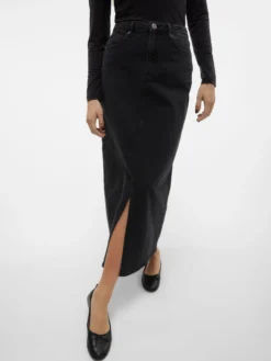 VMTESSA Hohe Taille Langer Rock