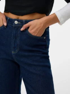 VMTESSA Hohe Taille Weite Passform - kurz geschnitten Jeans