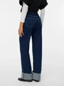 VMTESSA Hohe Taille Weite Passform - kurz geschnitten Jeans