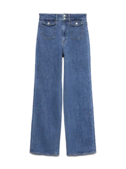 VMTESSA Hohe Taille Weite Passform - kurz geschnitten Jeans
