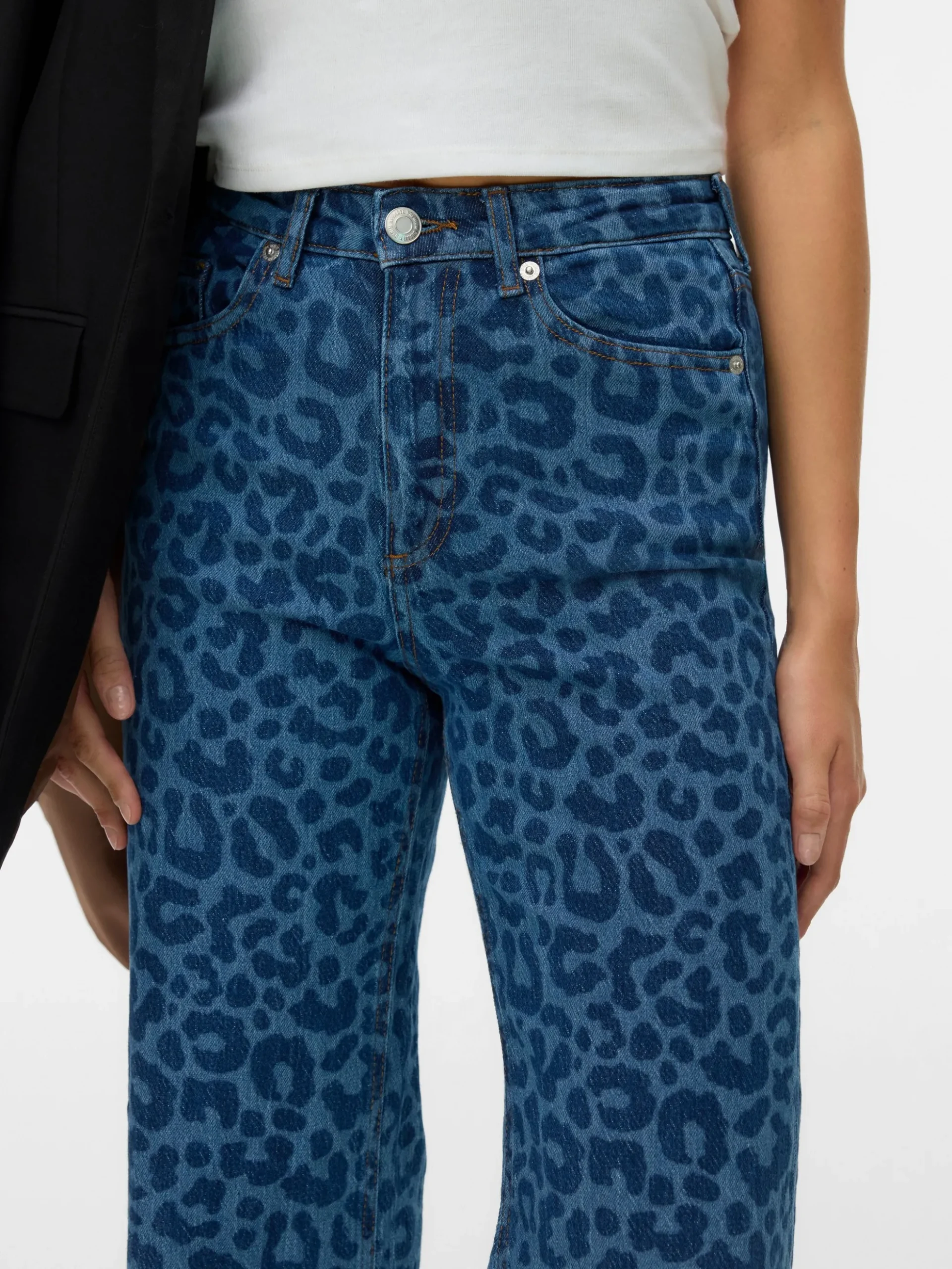 VMTESSA Hohe Taille Weite Passform - kurz geschnitten Jeans