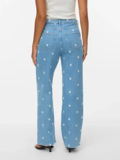 VMTESSA Hohe Taille Weite Passform - kurz geschnitten Jeans