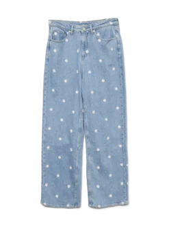 VMTESSA Hohe Taille Weite Passform - kurz geschnitten Jeans