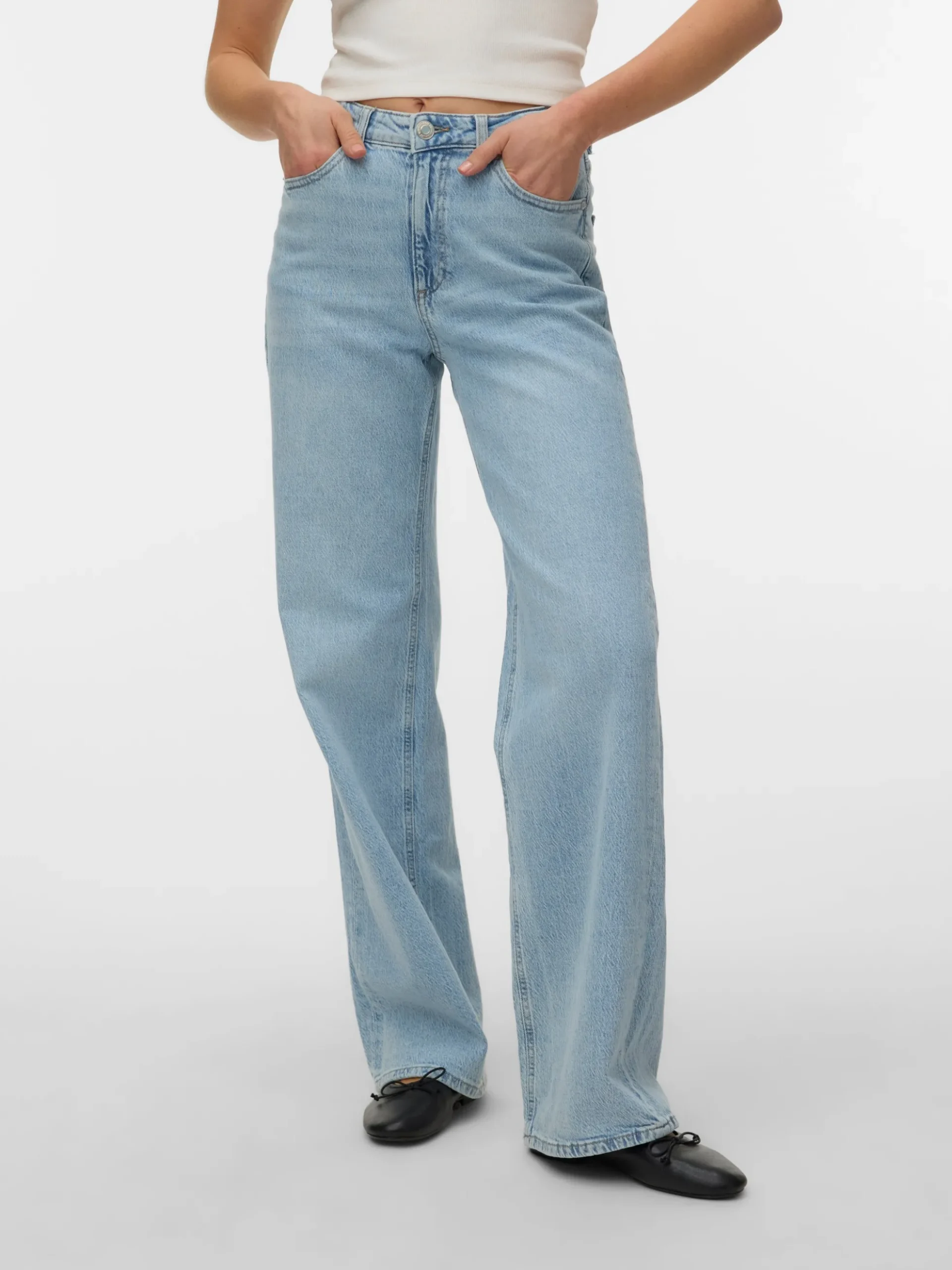 VMTESSA Hohe Taille Weiter Beinschnitt Jeans