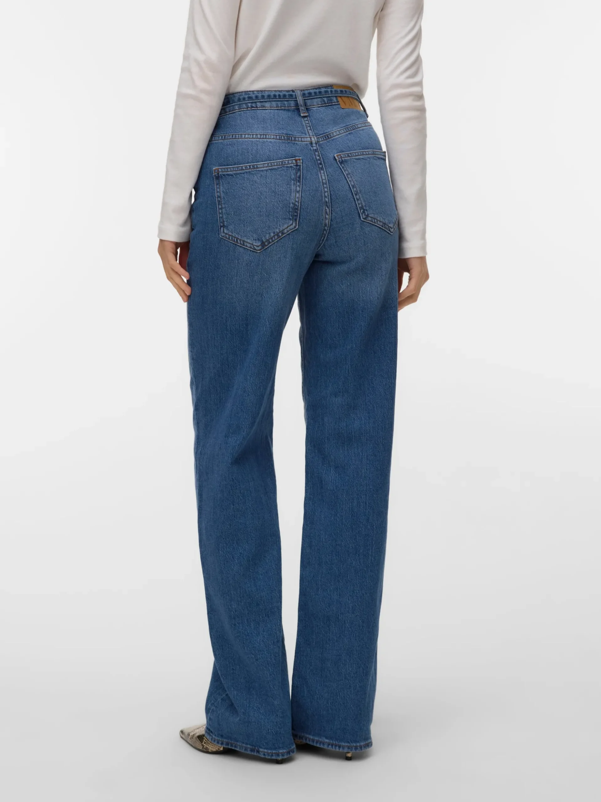 VMTESSA Hohe Taille Weiter Beinschnitt Jeans