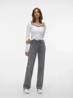 VMTESSA Hohe Taille Weiter Beinschnitt Jeans