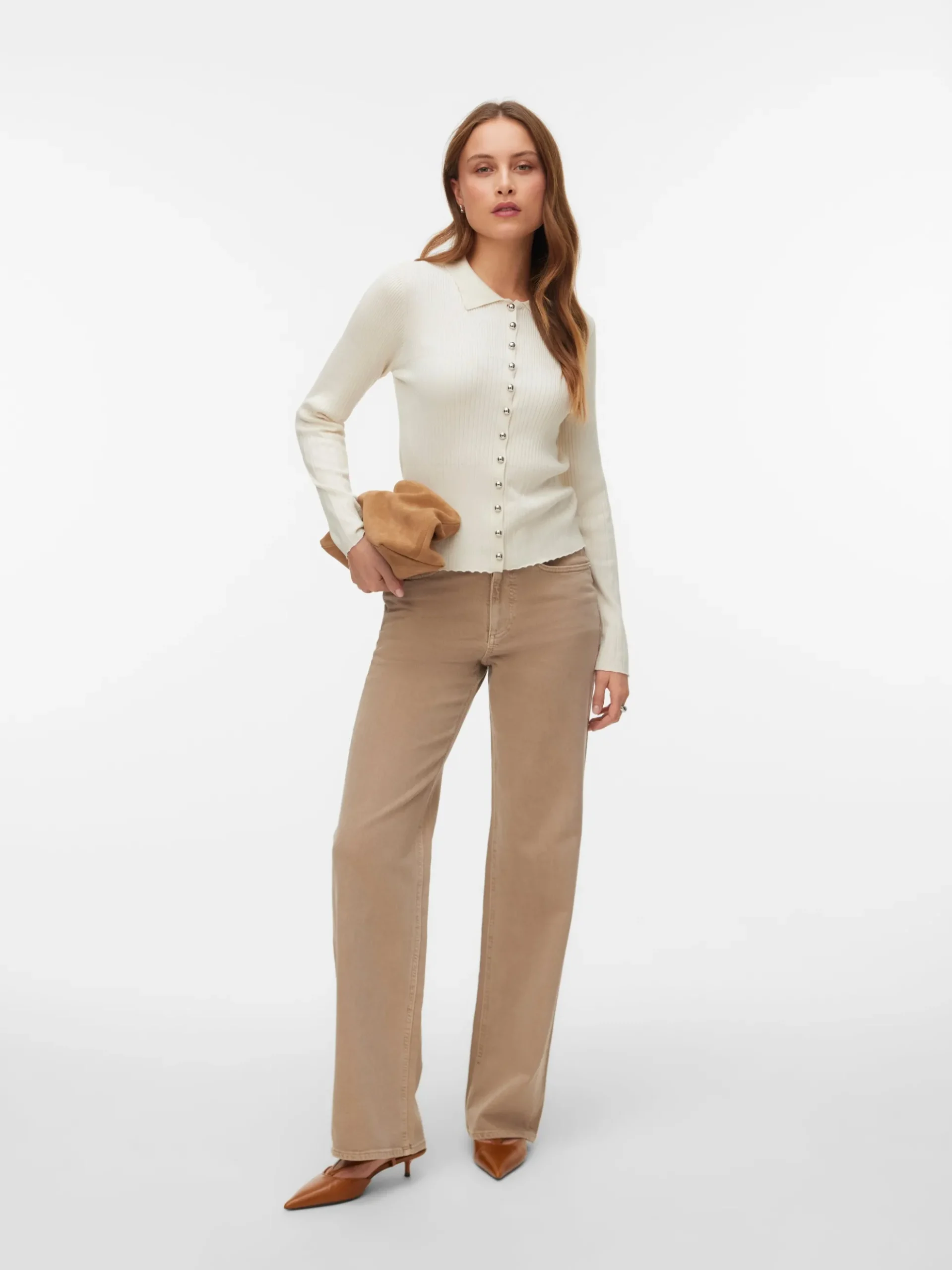 VMTESSA Hohe Taille Weiter Beinschnitt Jeans