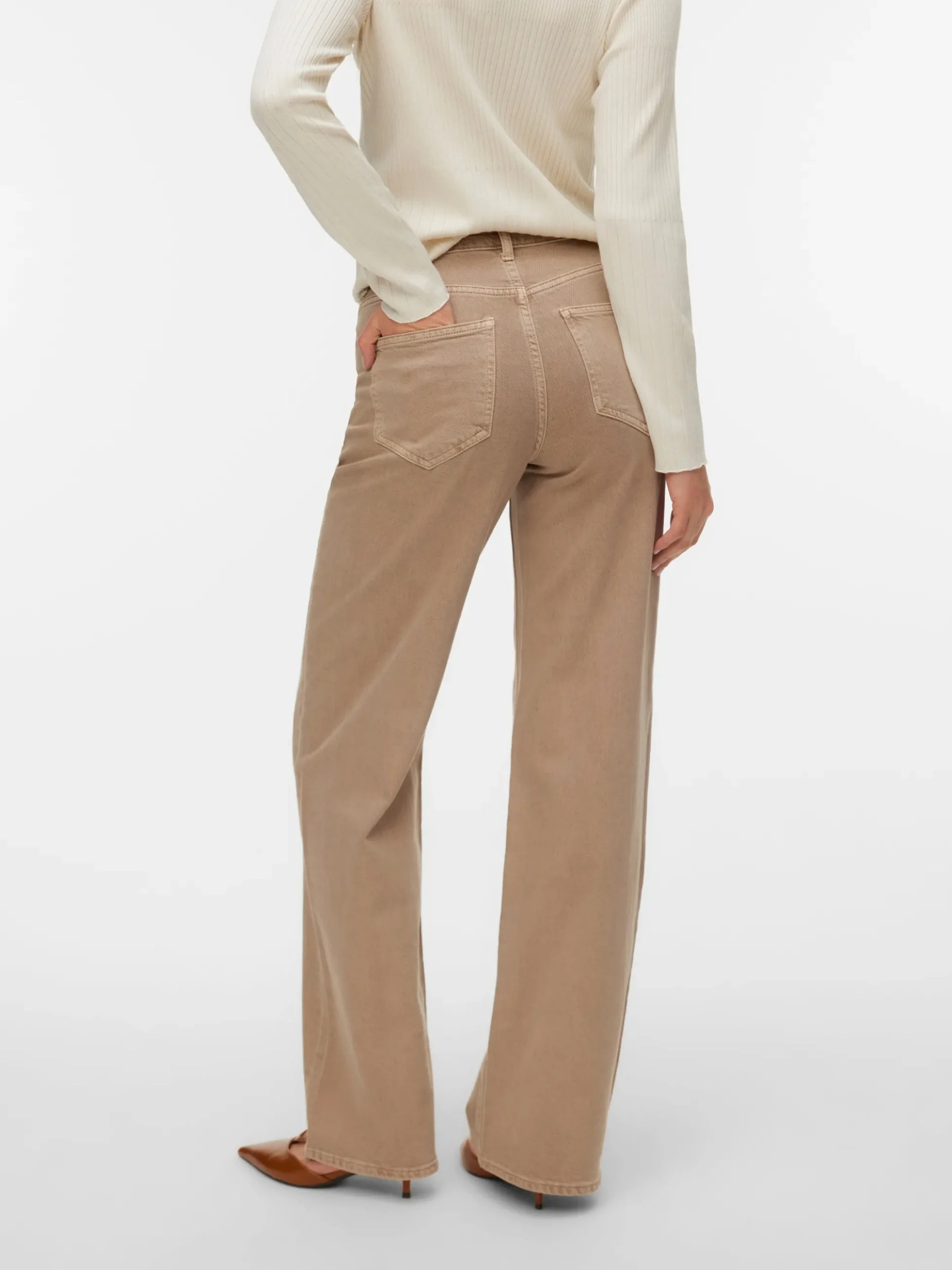 VMTESSA Hohe Taille Weiter Beinschnitt Jeans