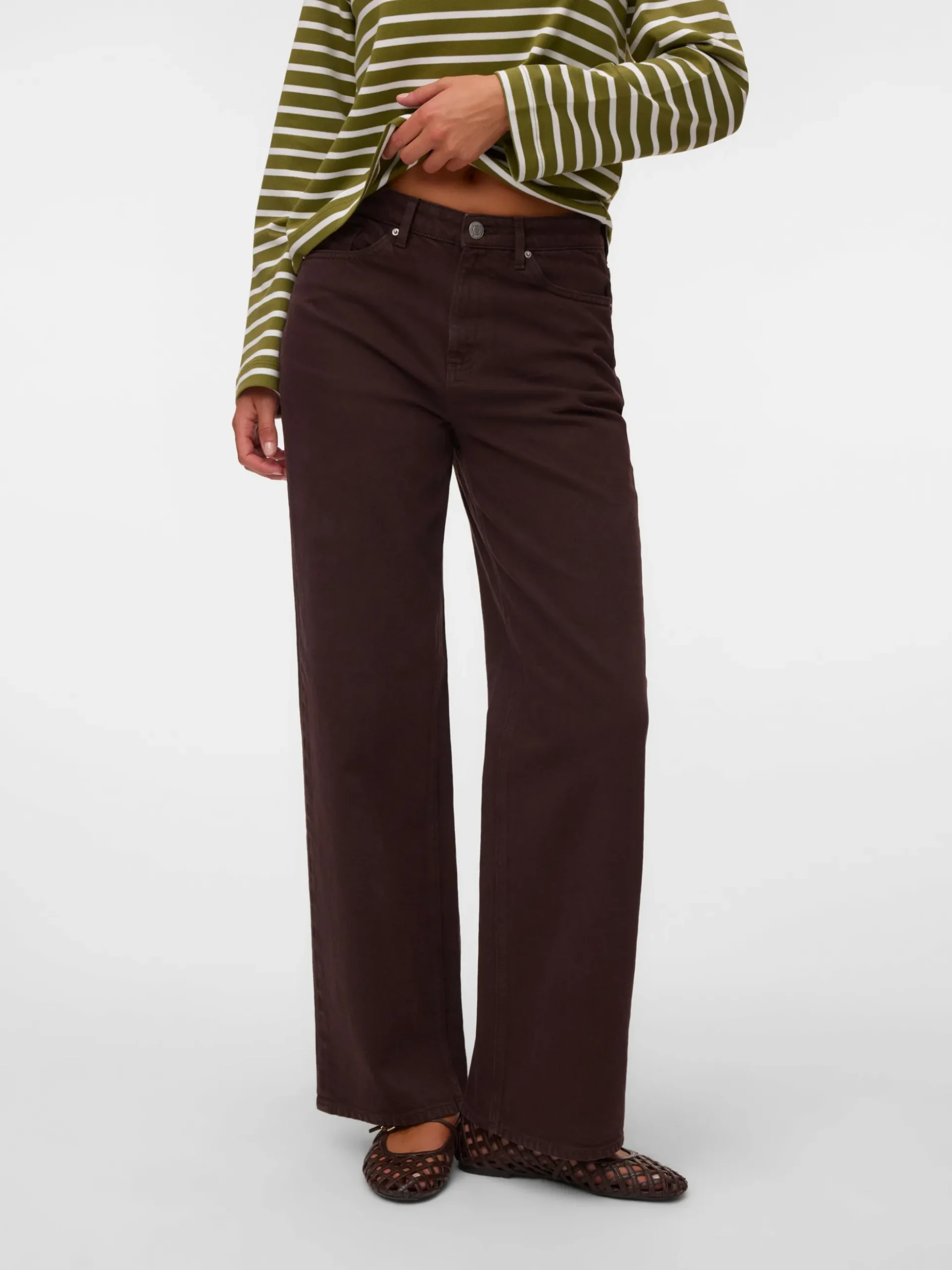 VMTESSA Hohe Taille Weiter Beinschnitt Jeans