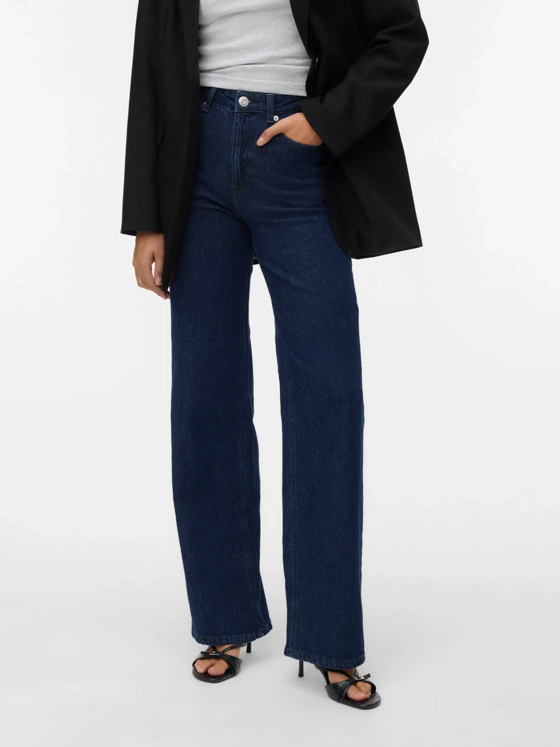 VMTESSA Hohe Taille Weiter Beinschnitt Jeans