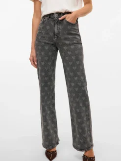 VMTESSA Hohe Taille Weiter Beinschnitt Jeans