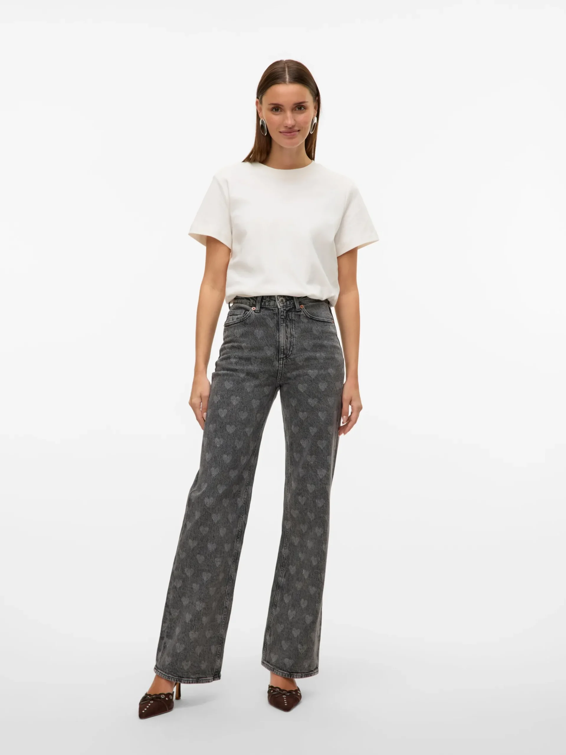 VMTESSA Hohe Taille Weiter Beinschnitt Jeans