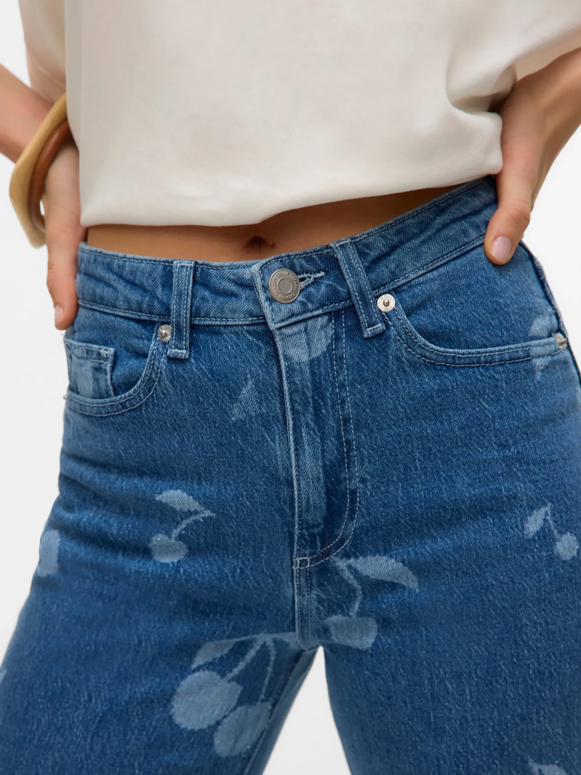 VMTESSA Hohe Taille Weiter Beinschnitt Jeans