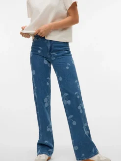 VMTESSA Hohe Taille Weiter Beinschnitt Jeans