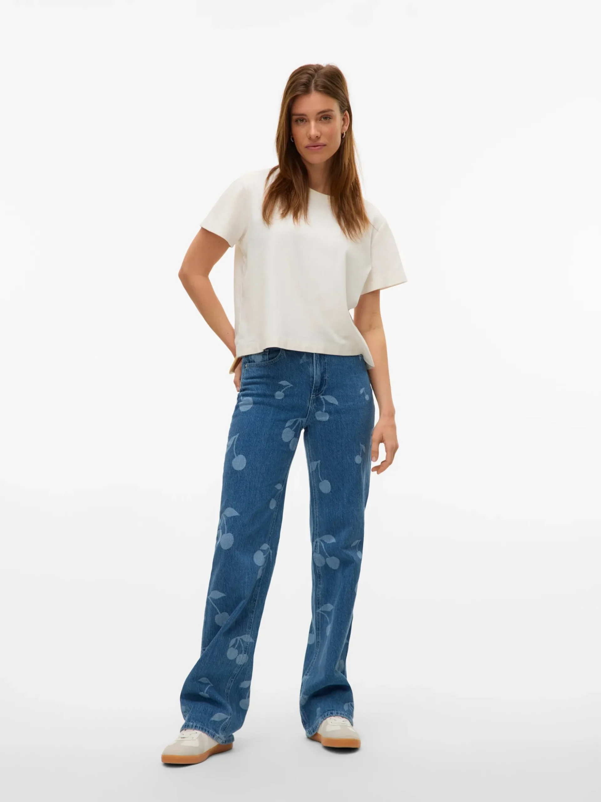 VMTESSA Hohe Taille Weiter Beinschnitt Jeans
