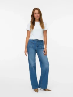 VMTESSA Hohe Taille Weiter Beinschnitt Jeans