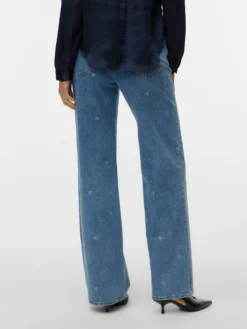 VMTESSA Hohe Taille Weiter Beinschnitt Jeans
