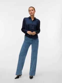 VMTESSA Hohe Taille Weiter Beinschnitt Jeans