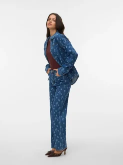 VMTESSA Hohe Taille Weiter Beinschnitt Jeans
