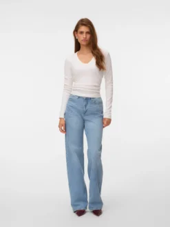 VMTESSA Hohe Taille Weiter Beinschnitt Jeans