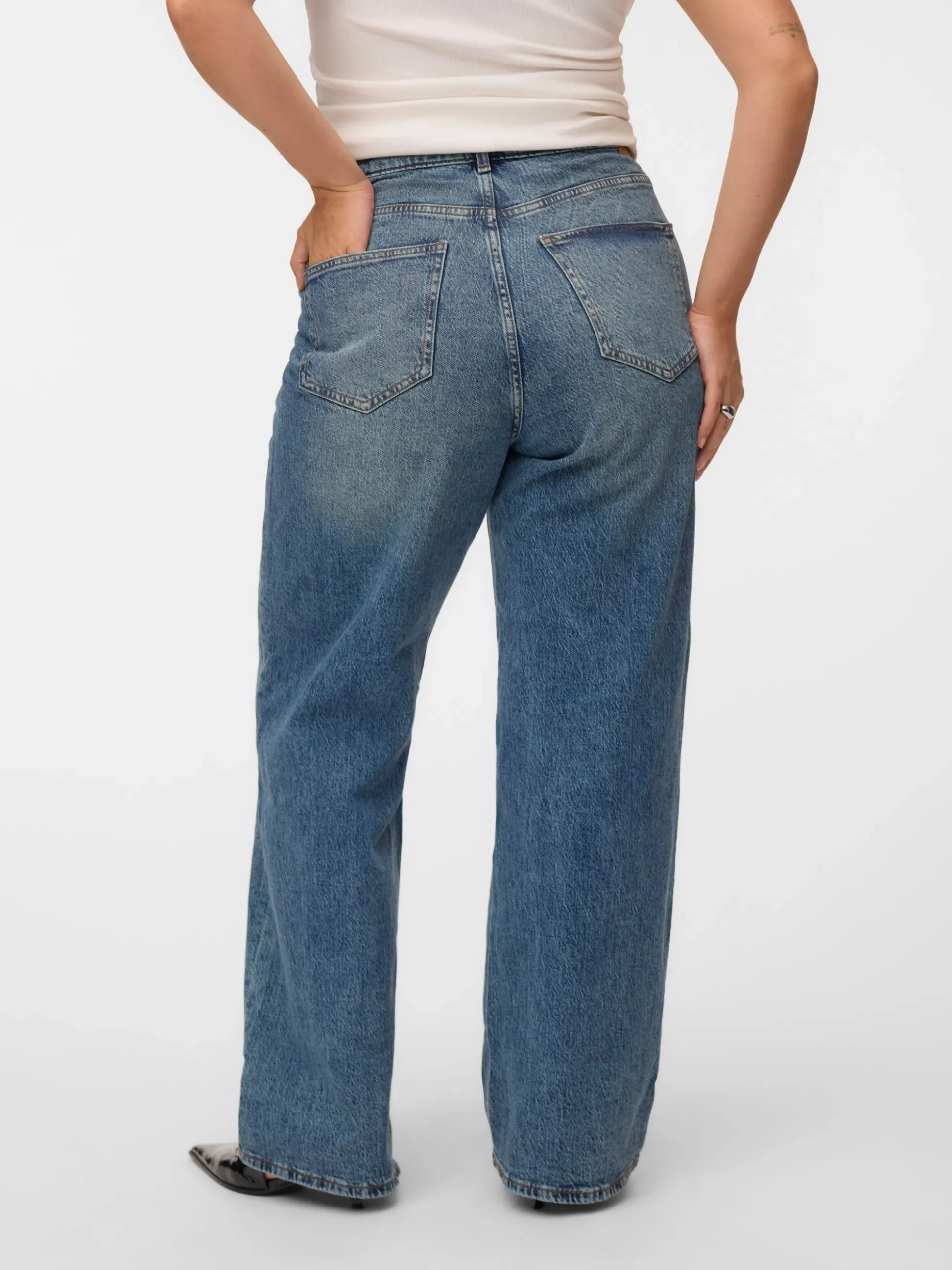 VMTESSA Hohe Taille Weiter Beinschnitt Jeans