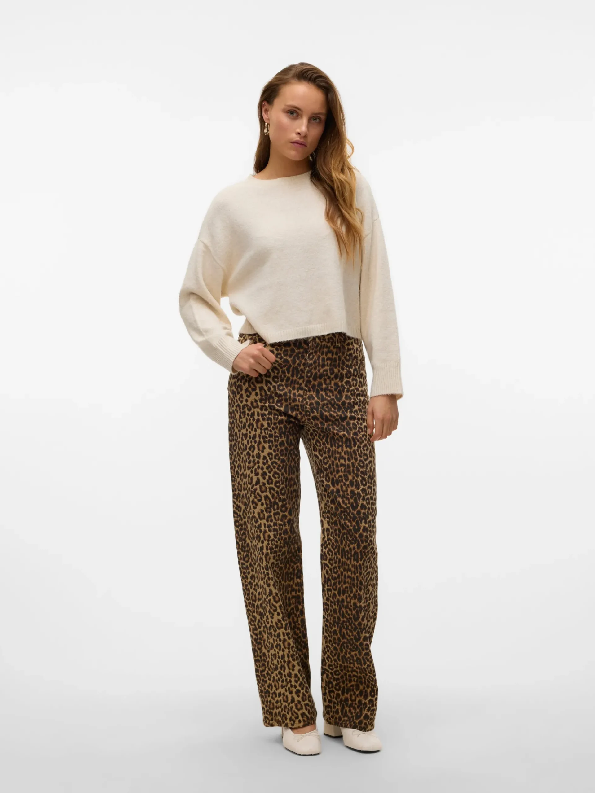 VMTESSA Hohe Taille Weiter Beinschnitt Jeans