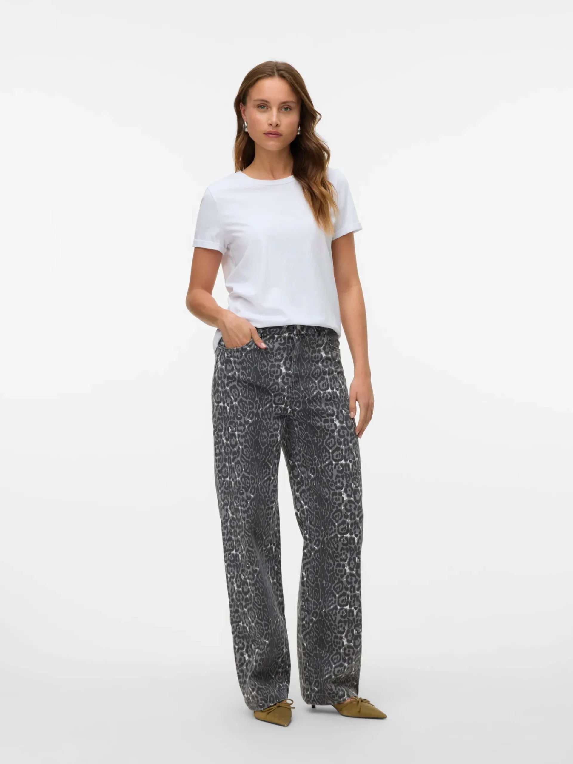 VMTESSA Hohe Taille Weiter Beinschnitt Jeans