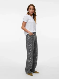 VMTESSA Hohe Taille Weiter Beinschnitt Jeans