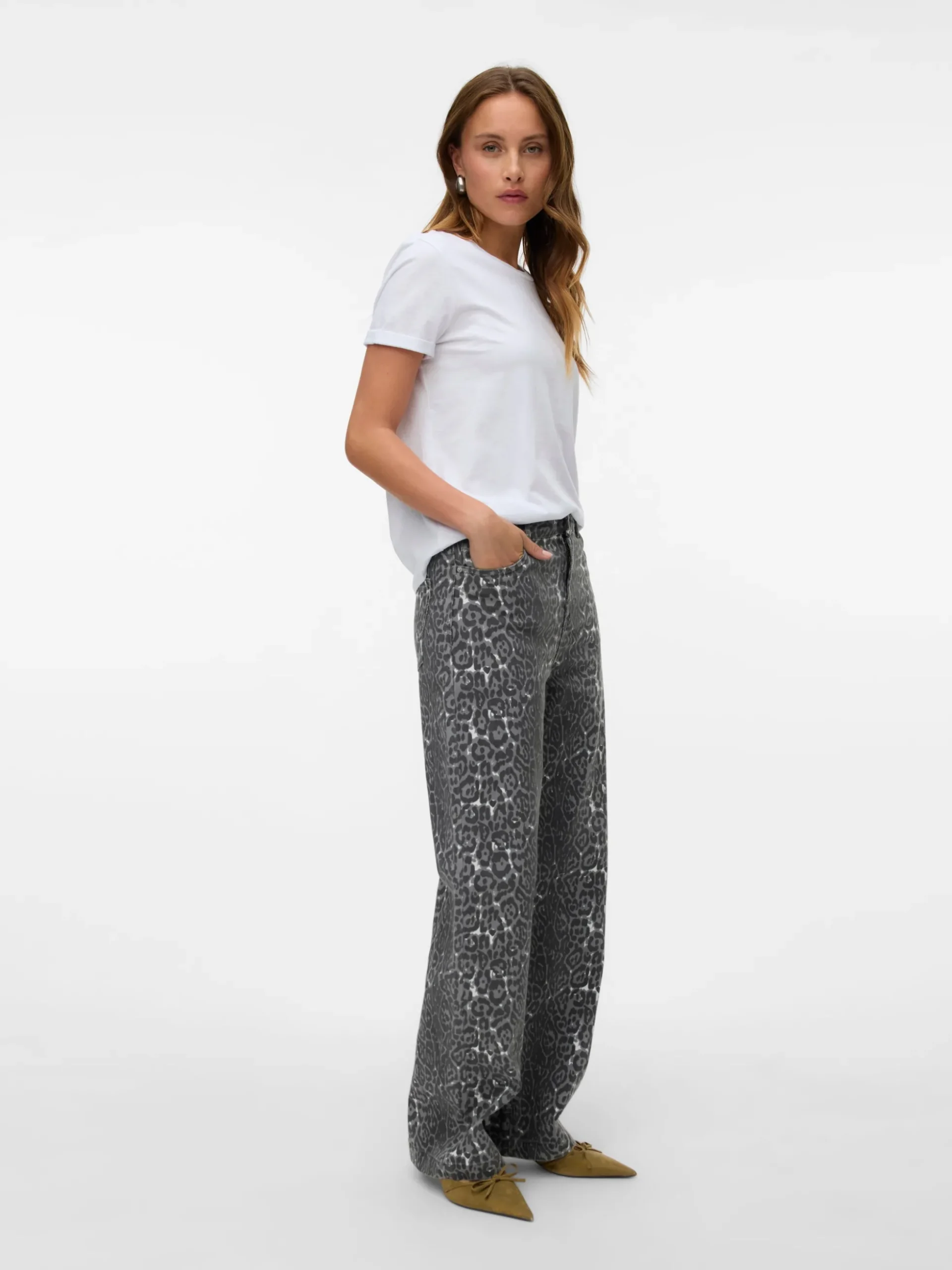 VMTESSA Hohe Taille Weiter Beinschnitt Jeans